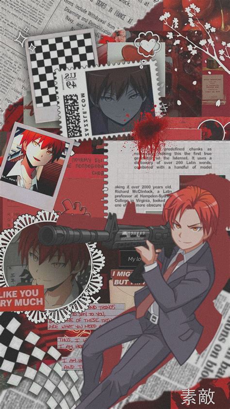 Akabane Karma Oleh Yui Yuiko Assassination Classroom IPhone Wallpaper