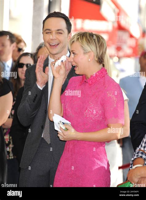 Jim Parsons And Kaley Cuoco Attends The Kaley Cuoco Hollywood Walk Of Fame Star Ceremony In Los