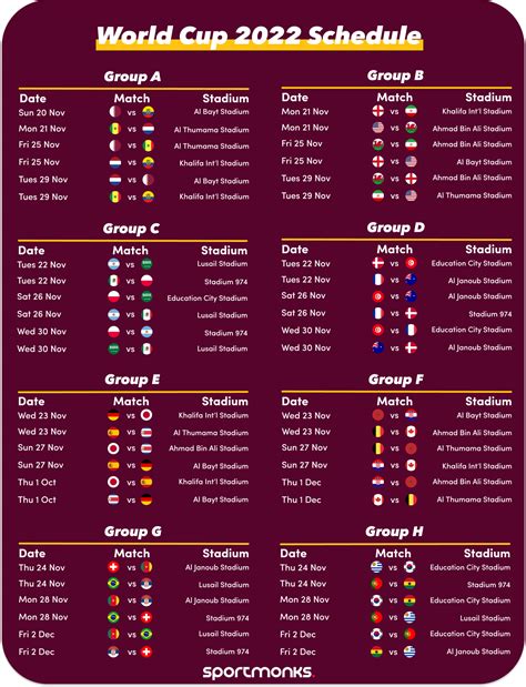 World Cup Schedule Stephany Keeling