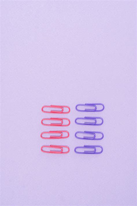 Pink And Purple Paper Clips · Free Stock Photo