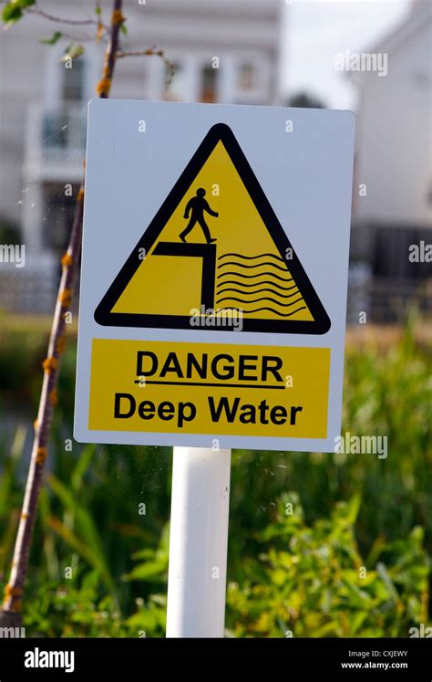 Danger Deep Water Sign In Rye East Sussex Uk Stock Photo Alamy