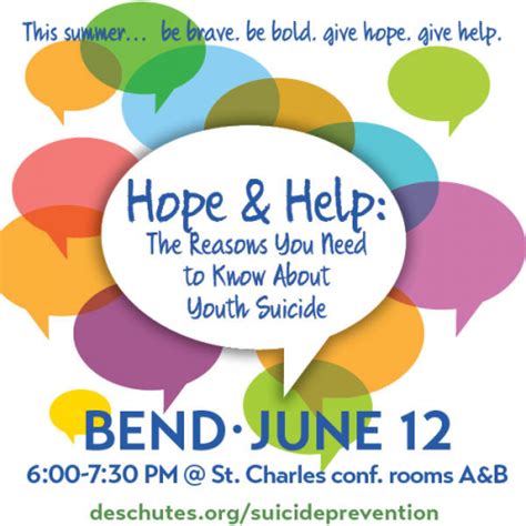 Bend Suicide Prevention Hope And Help Deschutes County Oregon