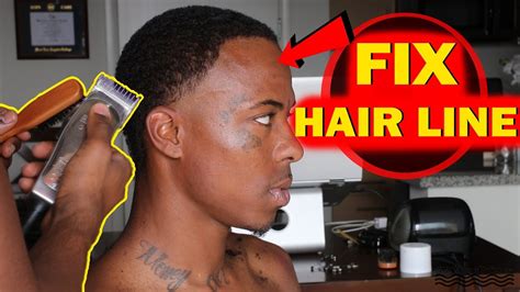 Fixing My Cousin S Haircut Hairline Pushed Way Back Youtube