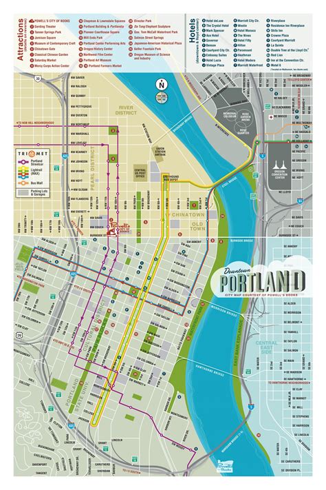 Portland Visitors Map Map Of Portland Visitors Oregon Usa