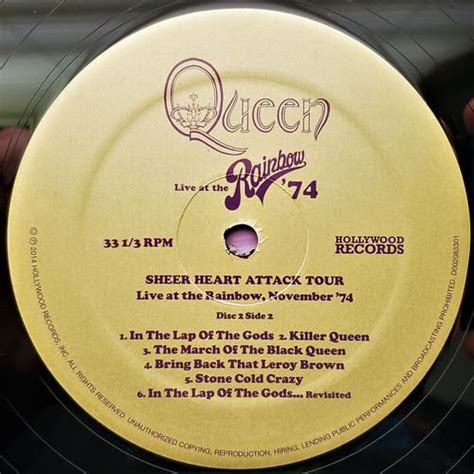 Queen Live At The Rainbow 74 2014 Lp