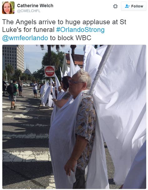 angels arrived in orlando to block anti gay protesters during funerals