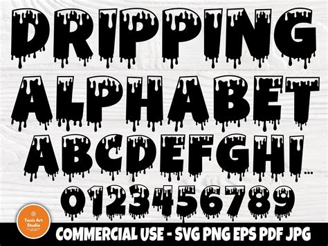 Dripping Font Cricut Fonts Dripping Alphabet Fonts For Cricut Etsy My
