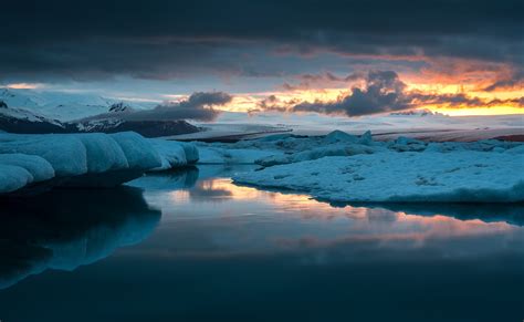 Iceland Lake Lagoon Wallpaper Nature And Landscape Wallpaper Better