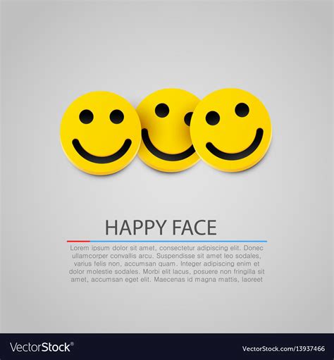 Modern Yellow Laughing Three Smiles Royalty Free Vector