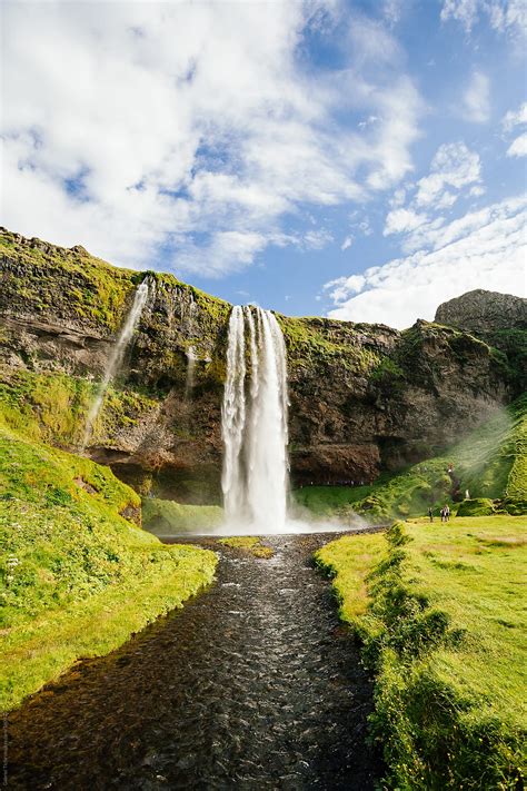 Seljalandsfoss Waterfall In Iceland Del Colaborador De Stocksy