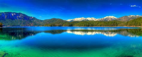 1600x900 Resolution Lake Surrounded With Mountain Nature Landscape