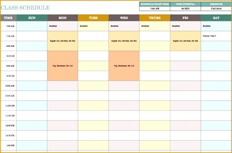 3 Editable Weekly Schedule Sample Fabtemplatez