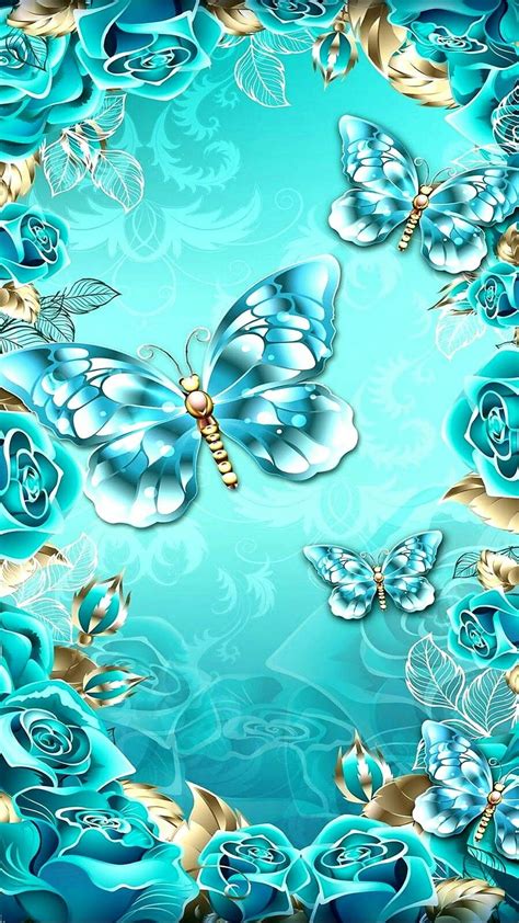 Pin By Uniberkat On Glitter Blue Butterfly Wallpaper Butterfly