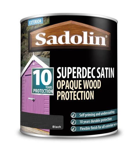 Sadolin Superdec Satin Opaque Wood Protection Black L Mppssd