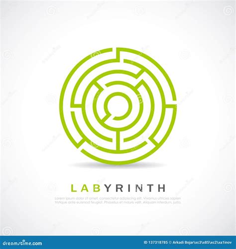 Labyrinth Vector Logo Stock Vector Illustration Of Abstract 137318785