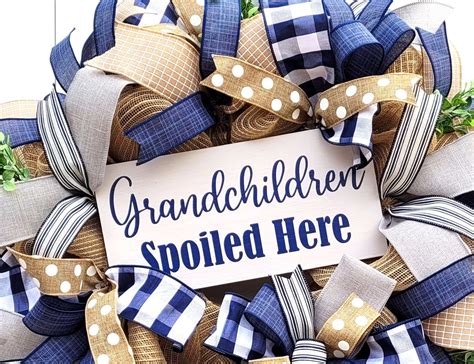 Customizable Wreath Grandchildren Spoiled Here Wreath Etsy Ireland