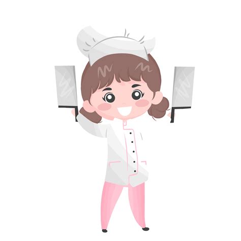 Free Linda Chica Cocinando Cocinera Sosteniendo Un Cuchillo Mujer Cocinando Disfrazada De
