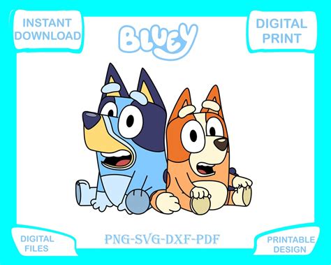 Bluey And Bingo 5 Layered Svgpng Files For Cricutsvgpng Etsy