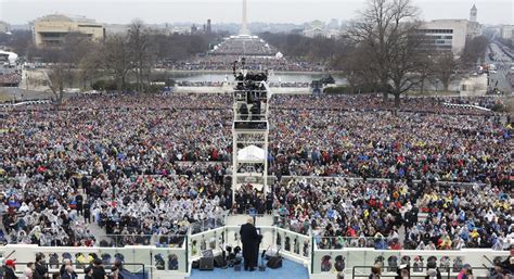 Sean spicer's claims versus the evidence. Trump to hang photo of inauguration crowd in front of ...