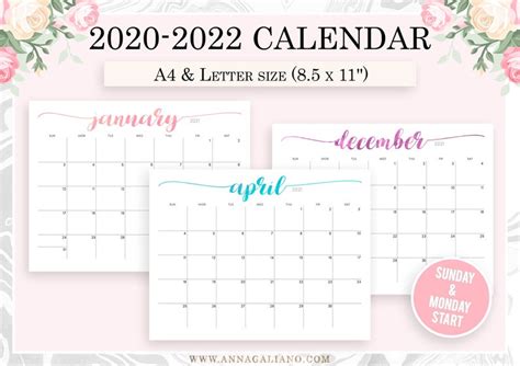 Pin On 2020 2021 2022 Handlettering Watercolor Calendar