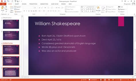 How To Work With Presentation Sections In Powerpoint 2013 Dummies