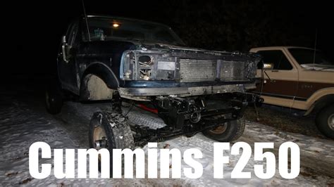 First Fummins Startup Obs Ford 12v Cummins Youtube