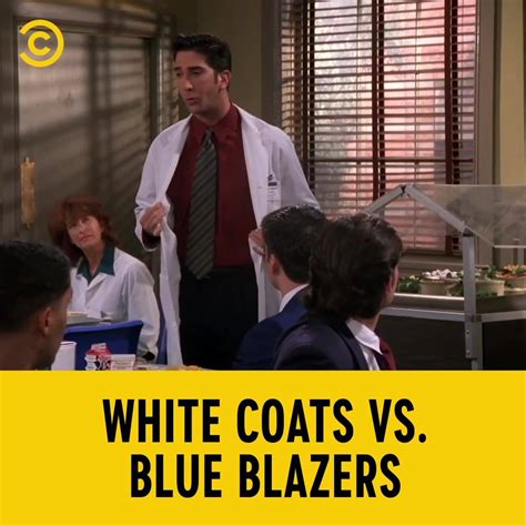 Comedy Central Uk White Coats Vs Blue Blazers Friends