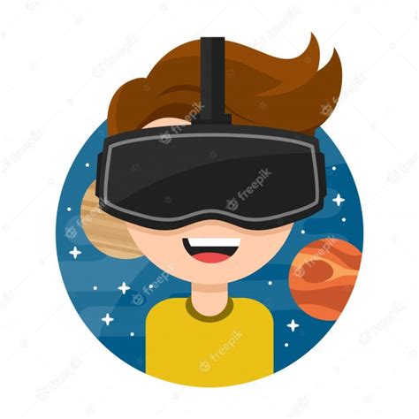 Premium Vector Young Man With Glasses Of Virtual Reality Flat Icon Cartoon Character