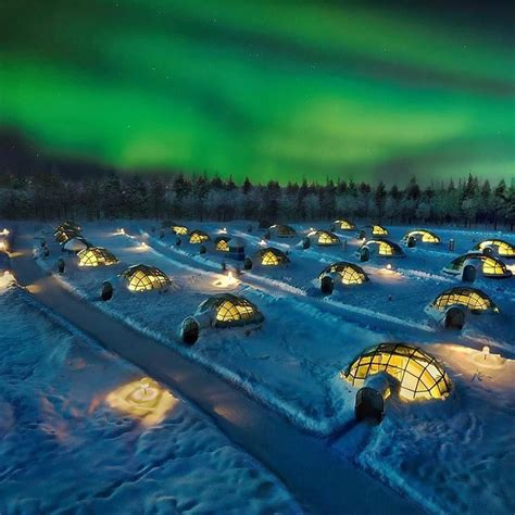 Kakslauttanen Arctic Resort Finland Aurora Borealis Weltreise Tourismus