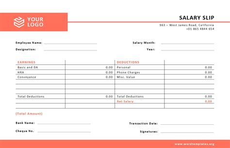 Salary Slip Templates Word Templates For Free Download