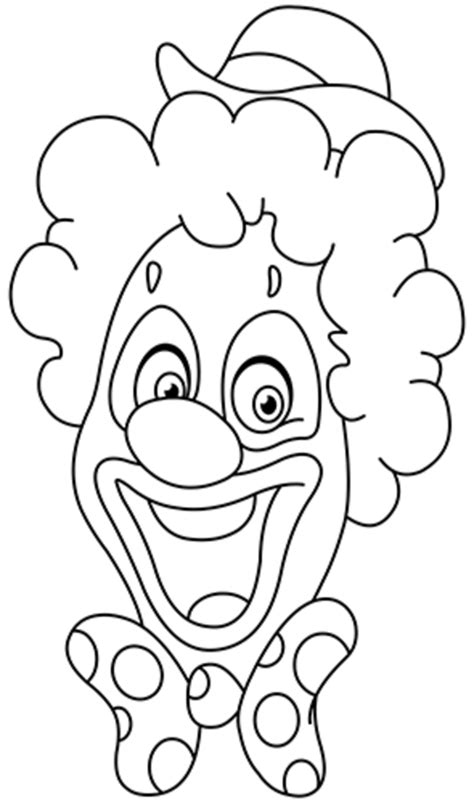 Happy Clown Face Coloring Pages Sketch Coloring Page
