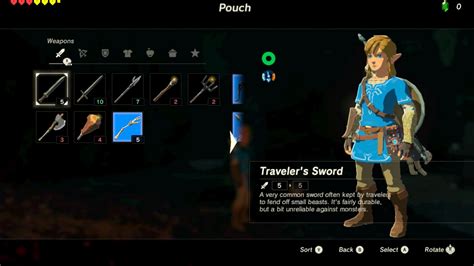 List Of Equipment In The Legend Of Zelda Breath Of The Wild