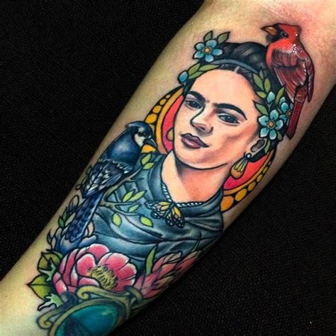 Incredible Detail And Vibrant Colors On This Frida Kahlo Tattoo Done By