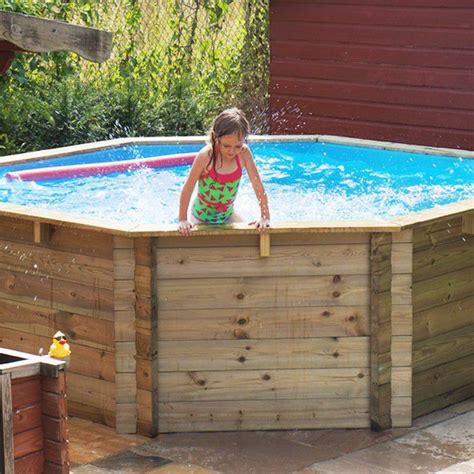 Plastica Octagonal Wooden Fun Pool 10ft X 48 With Sand Filter Wooden