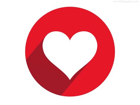 Heart Shape Button And Icon Psd Psdgraphics