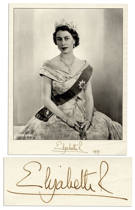 Lot Detail - Queen Elizabeth's Official Coronation Photo Signed in 1959