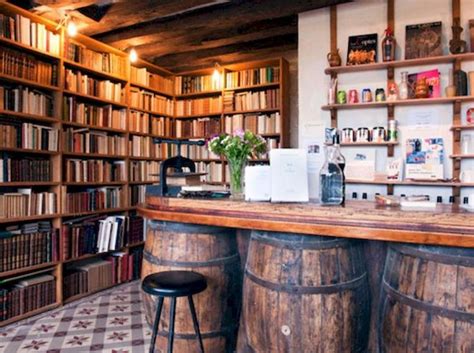 40 Super Ideas For Your Home Library With Rustic Design Library Bar