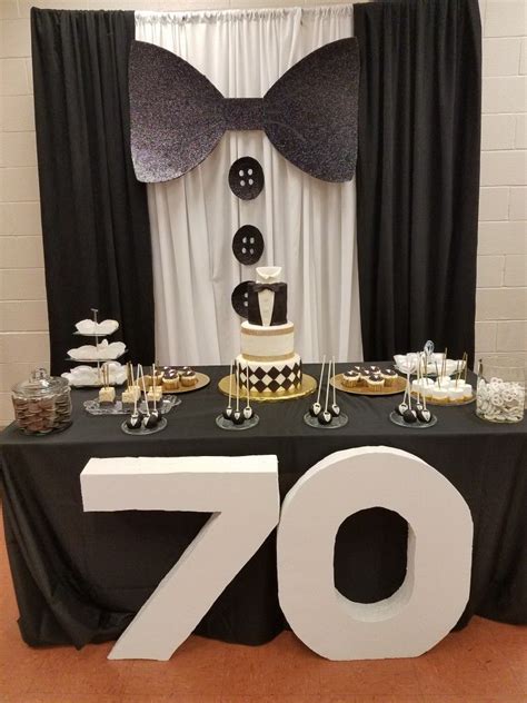 Tuxedo Birthday Theme Elegant Birthday Party 70th Birthday Parties Mens Birthday Party