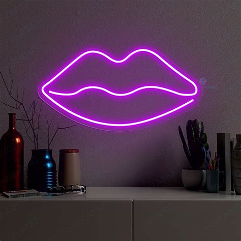 Lips Neon Sign Red Neon Aesthetics Glow Led Light Neongrand