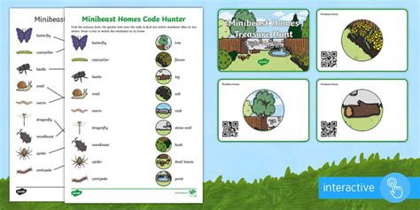 Minibeast Homes Code Hunter Profesor Hizo Twinkl