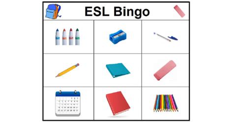 ESL Bingo Anglais Langue Seconde