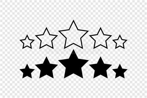 Stars 5 Stars Product Quality Rating Black Star Vector Icons Five