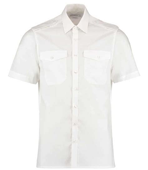 Kustom Kit Short Sleeve Tailored Pilot Shirt Industrial Workwear