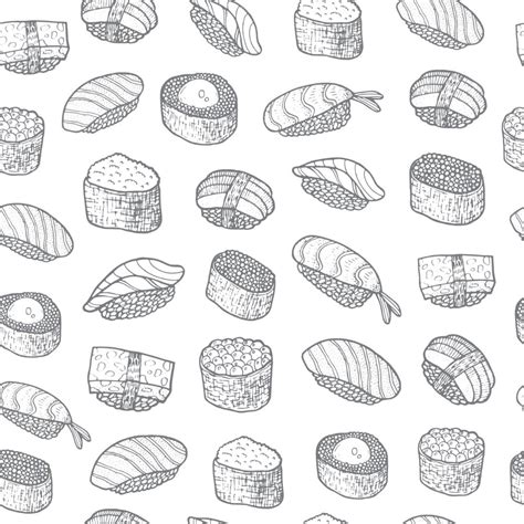 Free Sushi Coloring Pages For Download Printable Pdf Verbnow