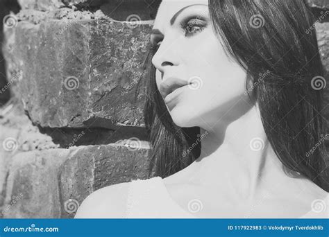 Sensual Woman Body Beautiful Woman Near Stone Wall Stock Image Image Of Human Female 117922983