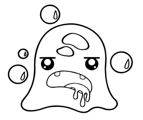 Disgruntled Slime Coloring Page Printable Coloring Page For Kids