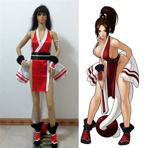 Kof The King Of Fighters Mai Shiranui Cosplay Costume Sexy Red Kimono Costumekimono Costume