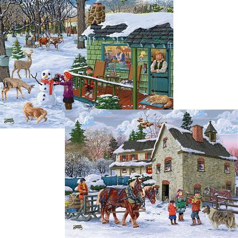Bits And Pieces Value Set Of Two 2 300 Piece Jigsaw Puzzles For