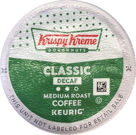 Krispy Kreme Doughnuts Classic Decaf K Cup Coffee 24 Count Box