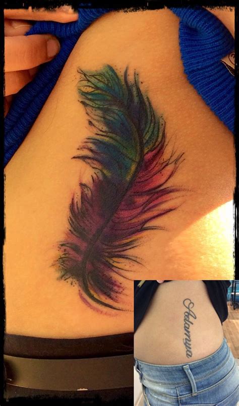 Feather Cover Up Cover Tattoo Feather Tattoos Cover Up Tattoos